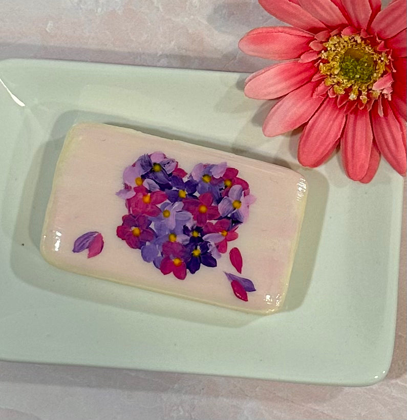 Violet Crush Hand Painted Valentine Soap