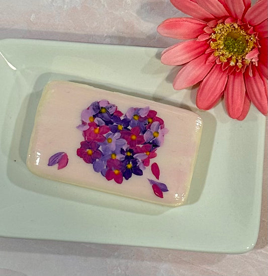 Violet Crush Hand Painted Valentine Soap