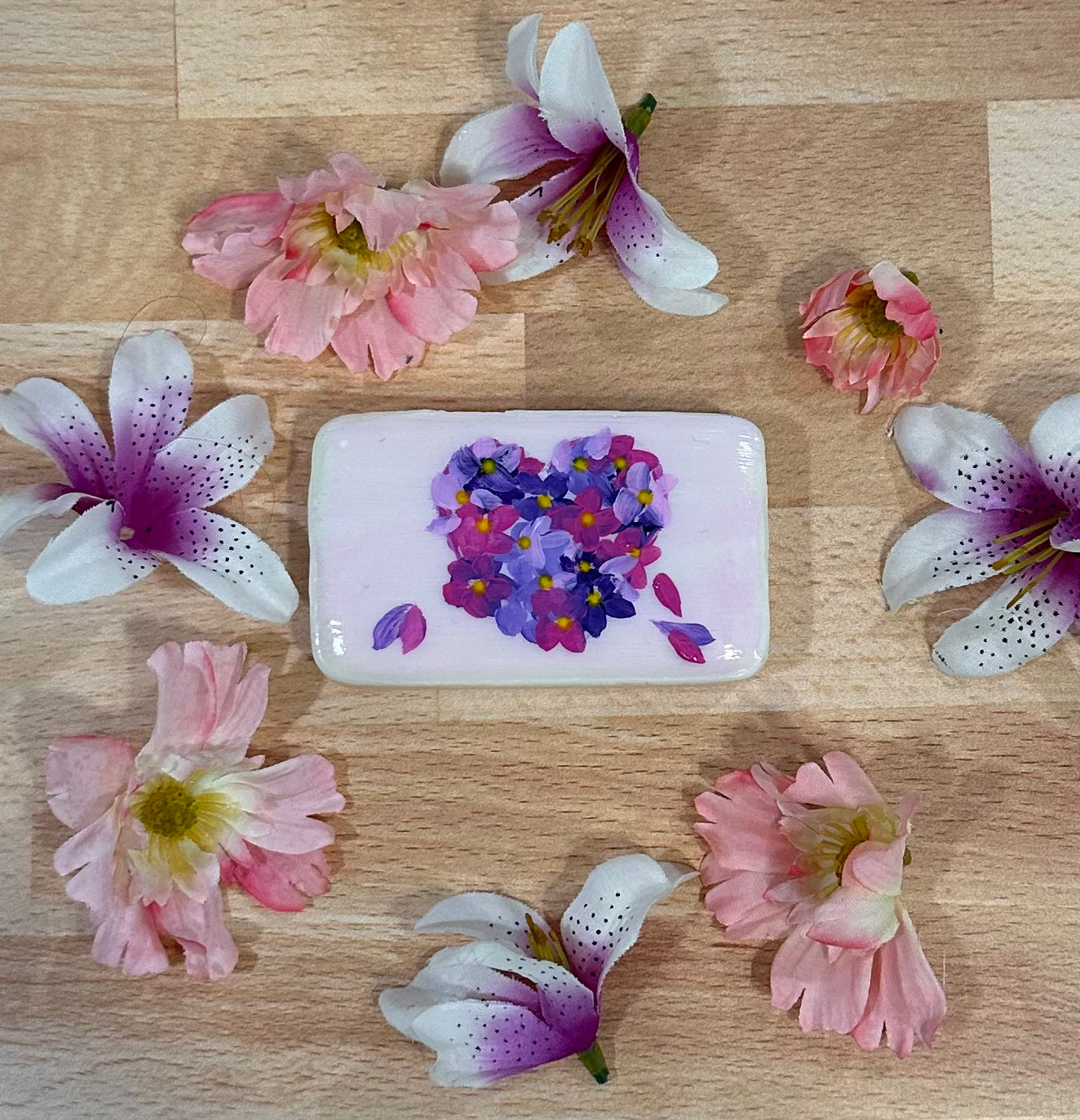 Violet Crush Hand Painted Valentine Soap